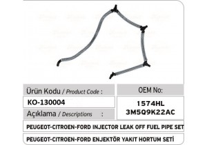 3M5Q9K022AC Ford C-Max Kuga Focus Galaxy Mondeo S-Max Enjektör Geri Dönüş Hortum Seti